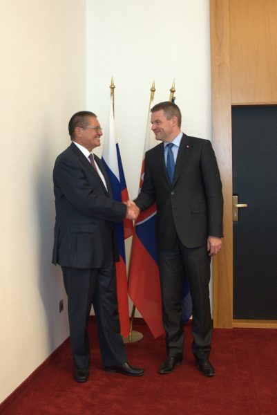 Alexej Uľukajev a Peter Pellegrini Alexej Uľukajev a Peter Pellegrini