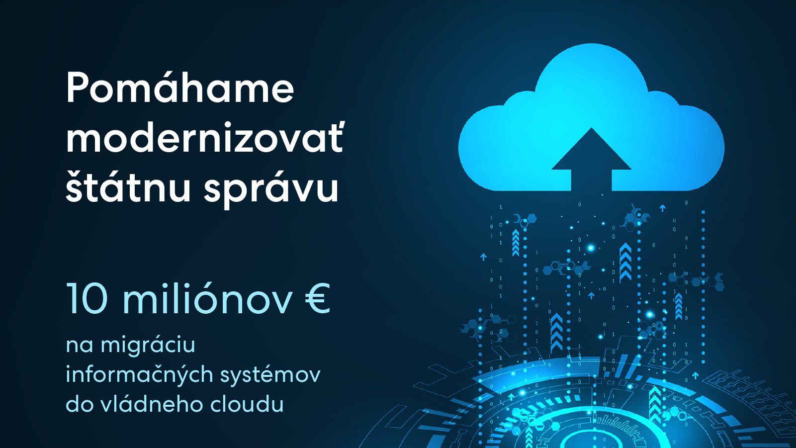 Inštitúciám štátnej správy poskytneme 10 miliónov eur na migráciu informačných systémov do vládneho cloudu